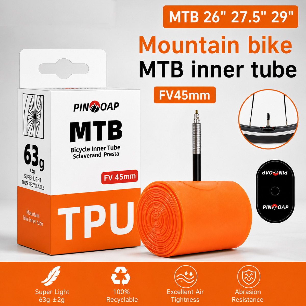 ยางในจักรยานเสือภูเขา 1 ชิ้น ย - Mountain Biking Tube บทวิจารณ์และราคา