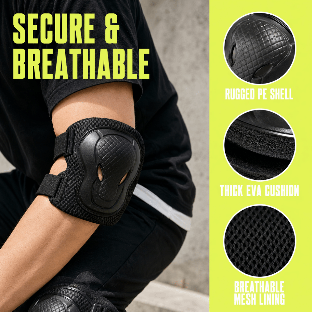 ชุดอุปกรณ์ป้องกัน 6 ชิ้น 6 in  - Mountain Biking Elbow Pads บทวิจารณ์และราคา